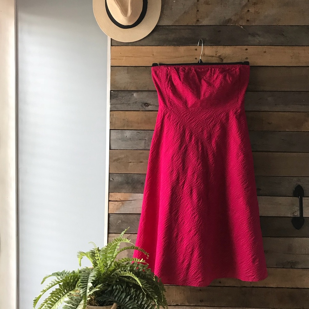 J.crew Factory strapless A-line midi dress